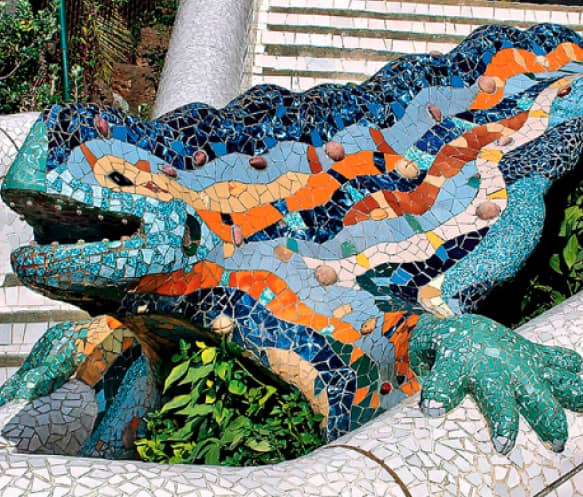 Park Guell lizard close-up