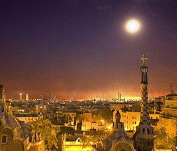 park guell at night