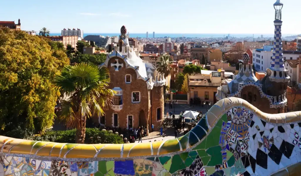 park guell views in winter